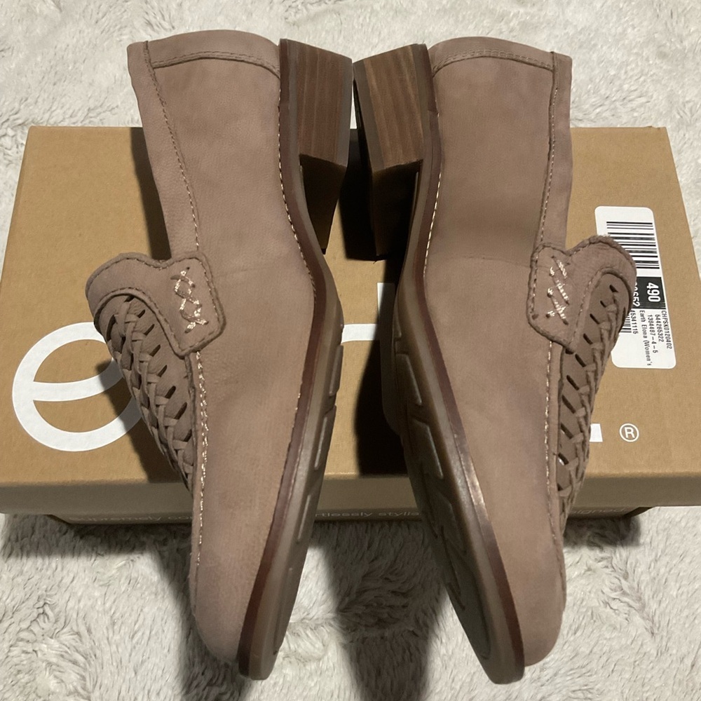 Earth Taupe Suede Slip On Flats - Picture 3 of 7